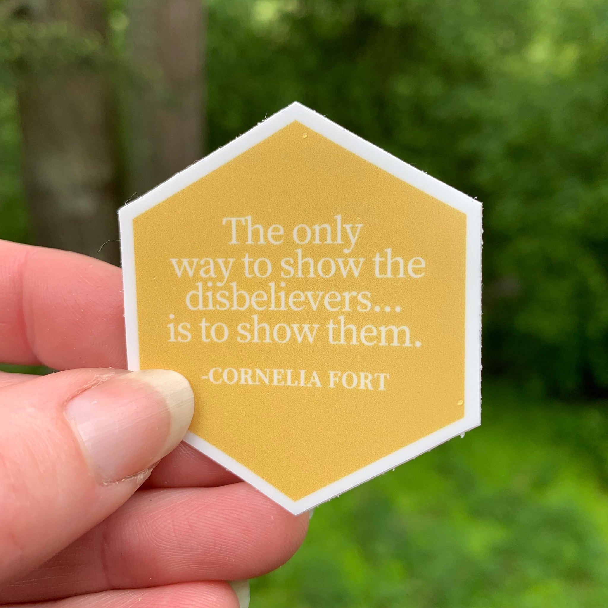 Aviatrix Cornelia Fort Show Them quote sticker