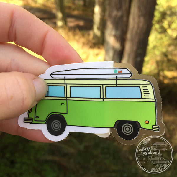 Green VW Bus sticker