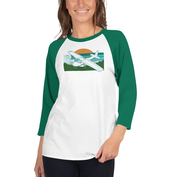 More Right Rudder 3/4 sleeve raglan shirt